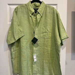 Men's Green Short Sleeve Shirt